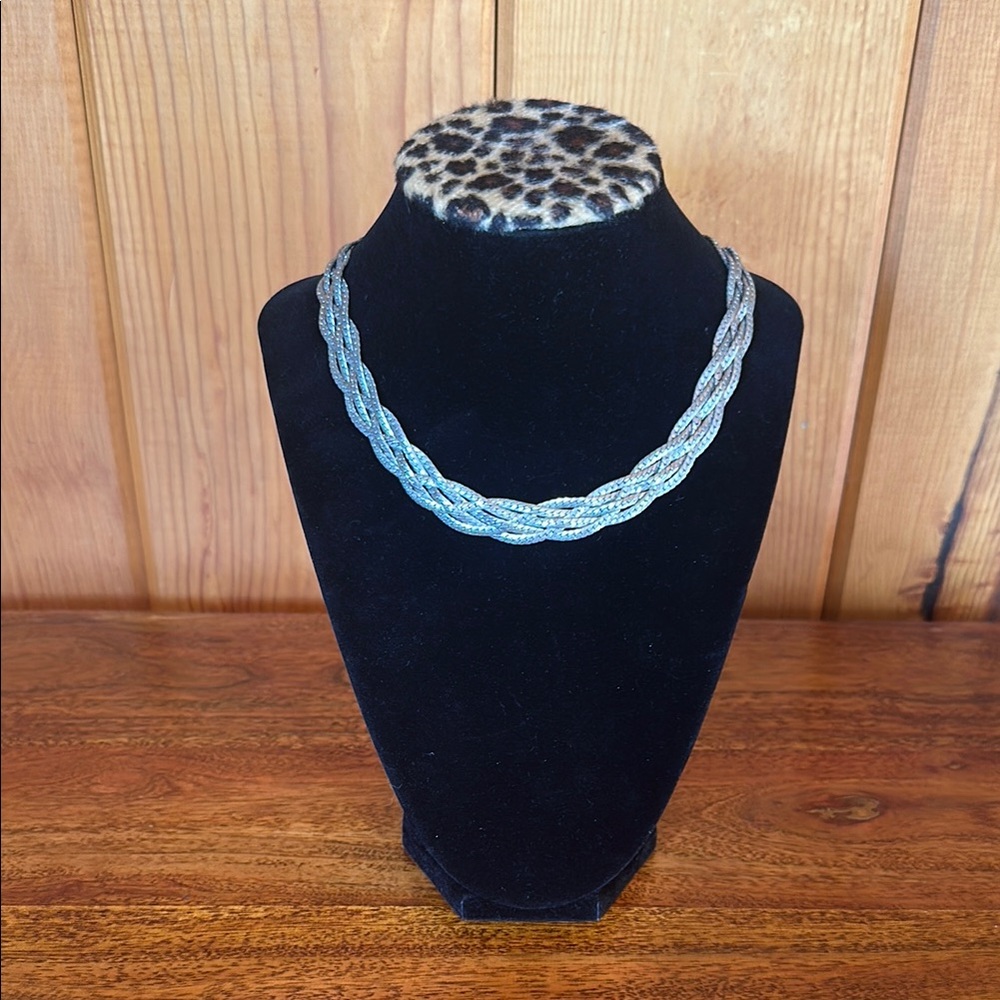 Silver Braided Necklace